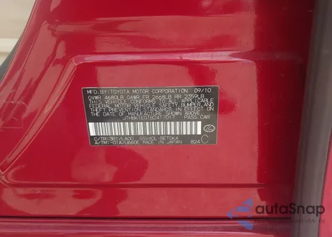 2011 Lexus Es 350 из США, поврежденный, VIN JTHBK1EG1B2417017